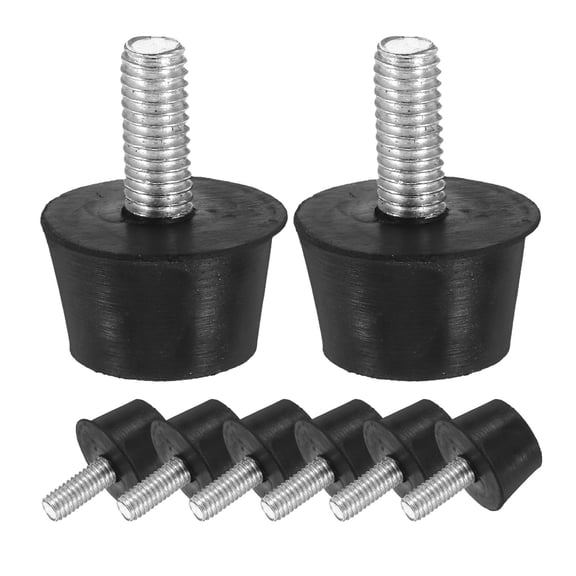 Supvox Black Screw-in Rubber Furniture Levelers Adjustable Feet Pads , Quiet Home and Office Furniture
