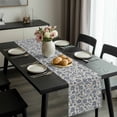 thumbnail image 2 of Light Blue Floral Table Runner 108 Inches Long, Rustic Vintage Flowers Botanical Spring Kitchen Coffee Dining Table Decoration for Home Party Birthday Wedding Home Decor 13x108 Inches, 2 of 8
