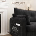 thumbnail image 5 of Gacale 50" Loveseat Sofa with Tufted Design, Modern Small Couch for Small Spaces, Compact 2-Seat Fabric Loveseat for Bedroom & Apartment, Black, 5 of 7