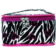 Printed Train Case-zebra Heart