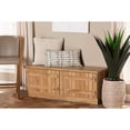 thumbnail image 5 of Baxton Studio Oswald Natural Oak Brown Finished Wood 2-Door Storage Bench, 5 of 5