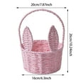 thumbnail image 3 of Easter Bunny Basket, Woven Cotton Rope Storage Basket with Rabbit Ears, Cute Easter Gift Basket for Kids Boys Girls, Easter Decorations Egg Storage Basket with Handle, 3 of 8