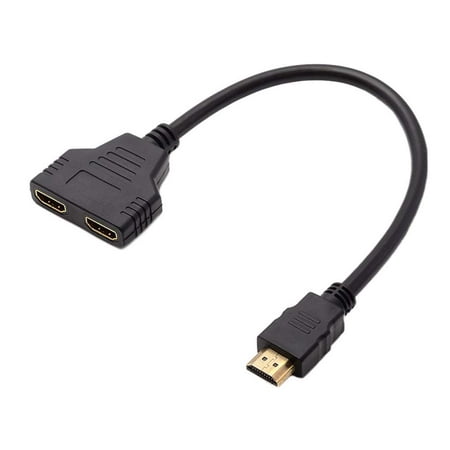 1080P HDMI Male to Dual HDMI Female 1 to 2 Way Splitter Cable Adapter Converter for DVD