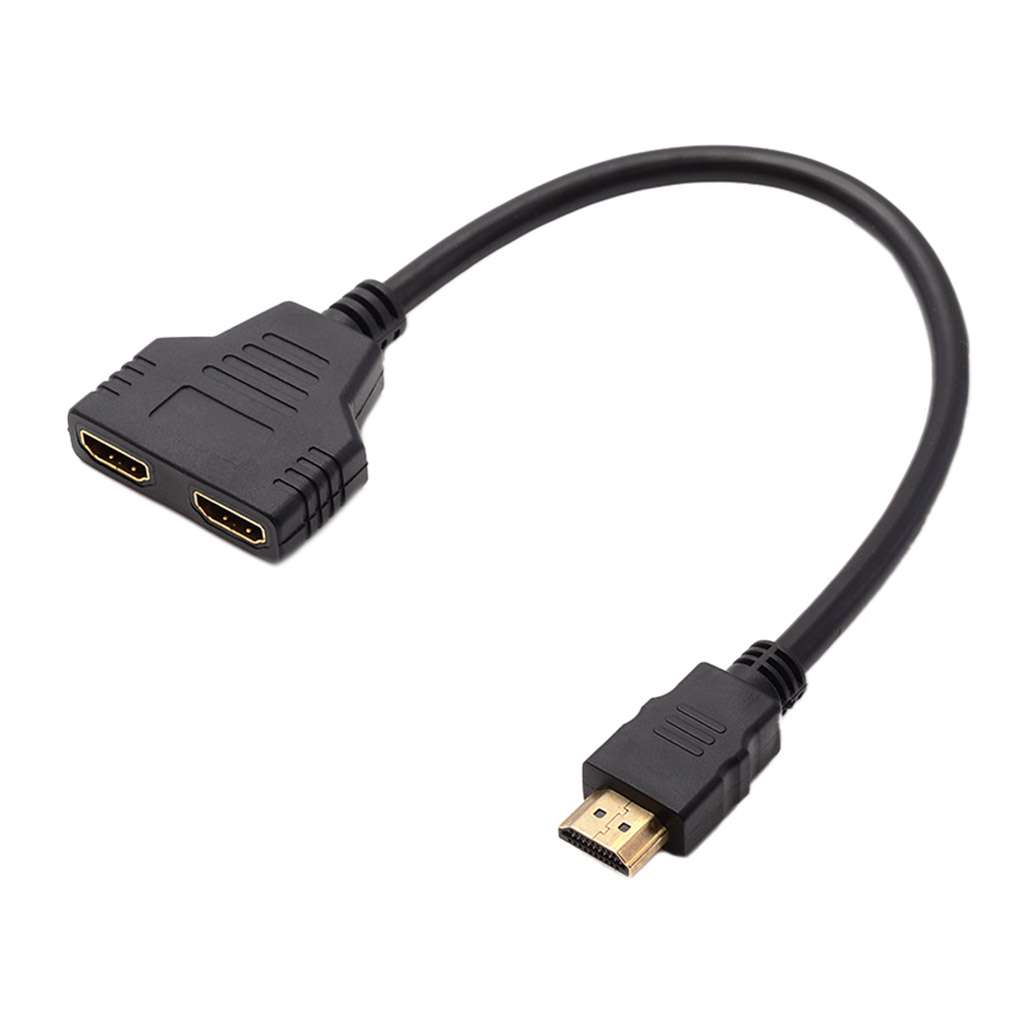 1080P HDMI Male to Dual 2 Female 1 In 2 Out Y Splitter Cable Adapter HD LCD TV