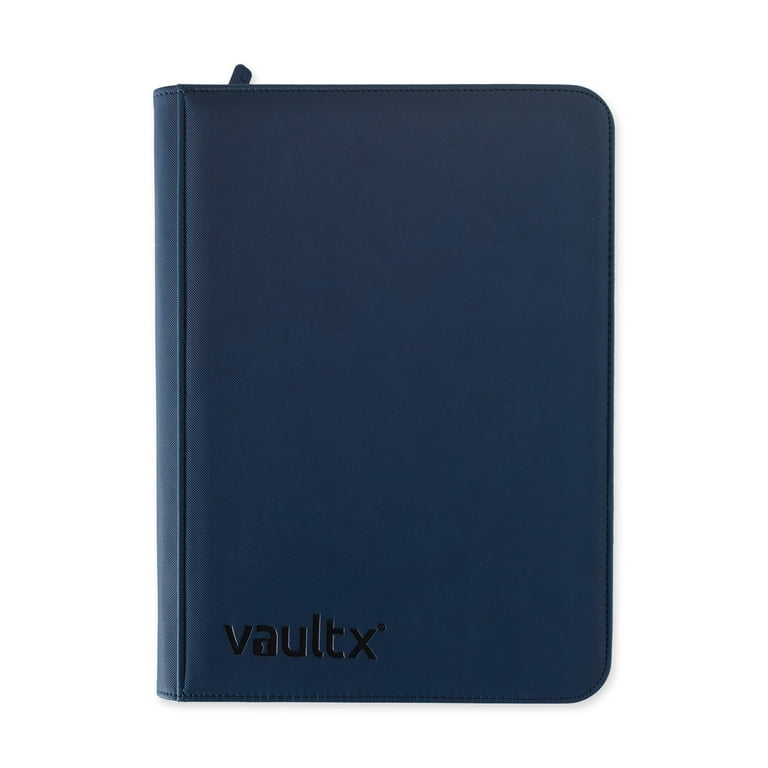 Vault X 9-Pocket Trading Card Zip Binder - 360 Side Loading Pocket Album  for TCG & Sports Cards (Blue) 