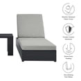 thumbnail image 2 of Modway Tahoe 3-Piece Chaise Lounge Set in Gray Gray, 2 of 7