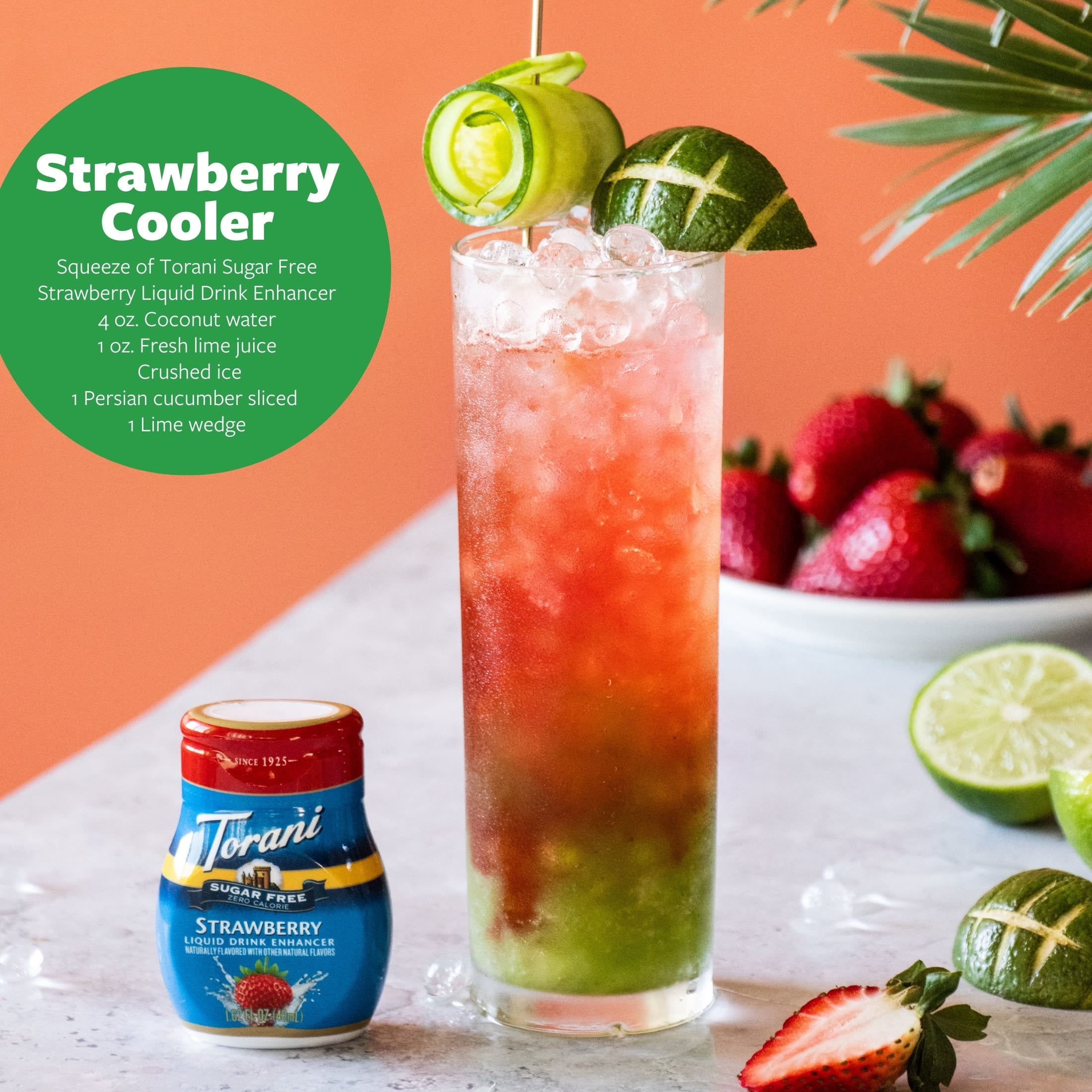 Torani Sugar Free Strawberry Liquid Drink Enhancer, 1.62 fl oz