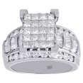 thumbnail image 2 of 10K White Gold Ladies Princess Cut Diamond Wedding Engagement Ring Set 2.01 Ct., 2 of 5