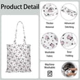 thumbnail image 4 of Cute Cow Canvas Shopping Bag for Women, Durable Eco-Friendly Reusable Tote Bag with Black and White Cow Print, Lightweight Foldable Handbag for School, Shopping, Beach, 4 of 6
