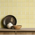 thumbnail image 3 of S4Sassy Tile Squares Wallpaper - Yellow Wall Covering, 25" X 360" Self-Adhesive Textured Vinyl Wall Paper, Walls Wrap, Neutral Wallpaper For Dining, Hallway, Home Decor, 3 of 8