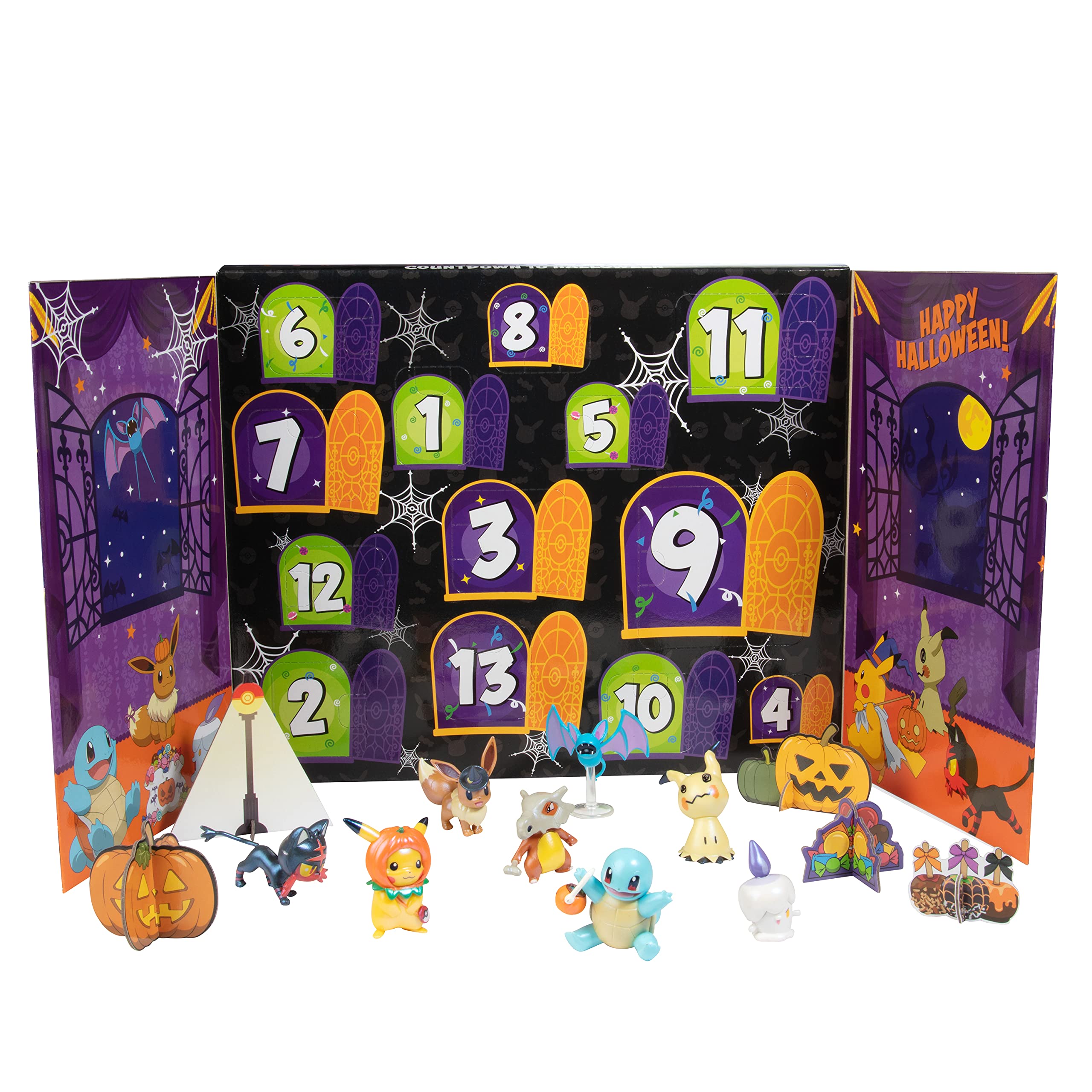 Pokemon 2021 Halloween Advent Countdown Calendar for Kids, 13 Pieces - Includes 10 Toy Character Figures & 3 Accessories - Ages 4+ - Walmart.com Pokemon 2021 Halloween Advent Countdown Calendar for Kids, 13 Pieces - Includes 10 Toy Character Figures & 3 Accessories - Ages 4+ - Walmart.com