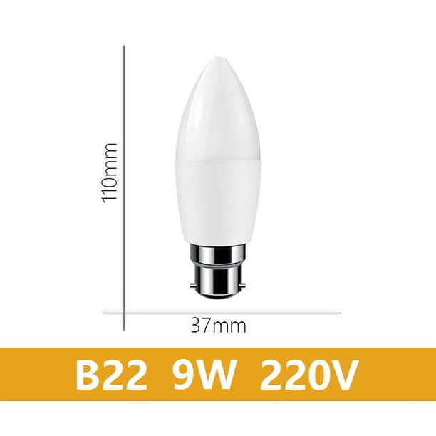 Bombilla Led para el hogar, lámpara de decoración de oficina, iluminación para habitación, 4/8/12/16/20 piezas, T37, C37, 9W, E27, E14, B22, AC220V