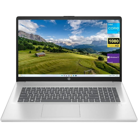 HP 17.3" FHD Laptop, Intel 8-Cores i3-N305 Processor, 16GB RAM 1TB PCIe SSD, Fingerprint Reader, Bluetooth 5.3, Wi-Fi 6, HDMI, Webcam, Windows 11 Home, Silver