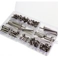 thumbnail image 2 of 200 Tornillos de Fijación y Clavos Remachados Brillar 8 Tamaños Metal Redondos, 2 of 5