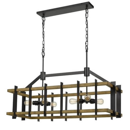 

Cal Lighting Fx-3705-6 Bruck 6 Light 41 Wide Chandelier - Iron / Light Oak