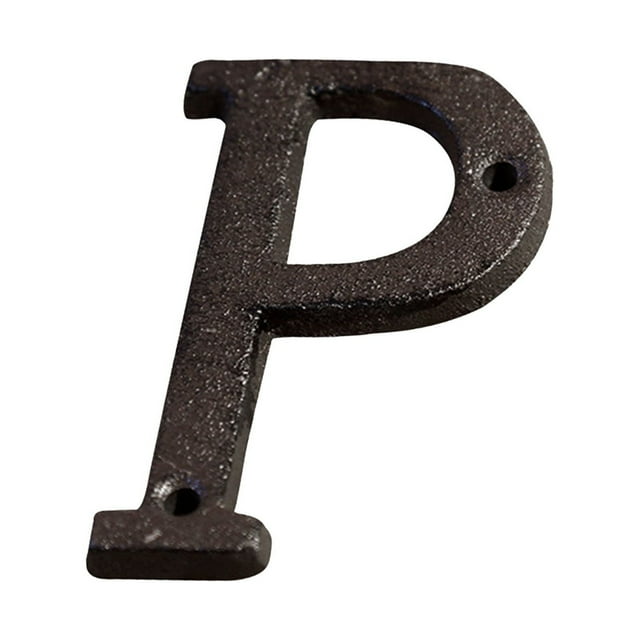 SNGMN - Letras de hierro forjado de aleación creativas para números de casa, bricolaje, hierro fundido recubierto de negro, estilo industrial retro para decoración de hogar, jardín y tienda, con