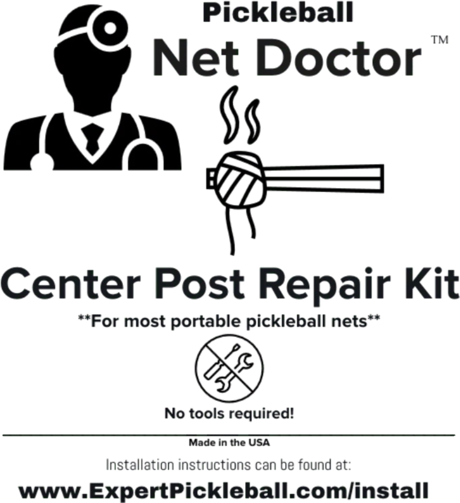 Waheed Net Repair Tournament Net Repair Kit Pickleball Net Doctor Center Post Repair Kit ...