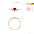 thumbnail image 5 of Angara Natural Ruby Heart Ring with Diamond in 14K Rose Gold for Women (Size-4mm) – July Birthstone Jewelry | Solitaire Ruby Ring (Ring Size - 8), 5 of 9