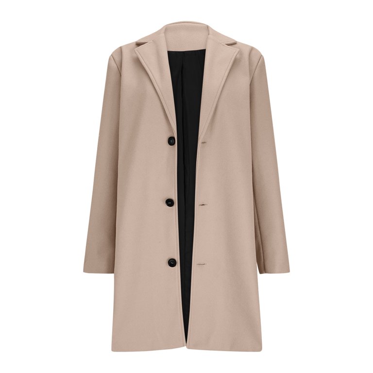 winter womens dress coats Amazon.com: Allegra K Women's Winter Coat Elegant V Neck Collarless Single  Breasted Long Pea Coats X-Small Beige : Clothing, Shoes & Jewelry