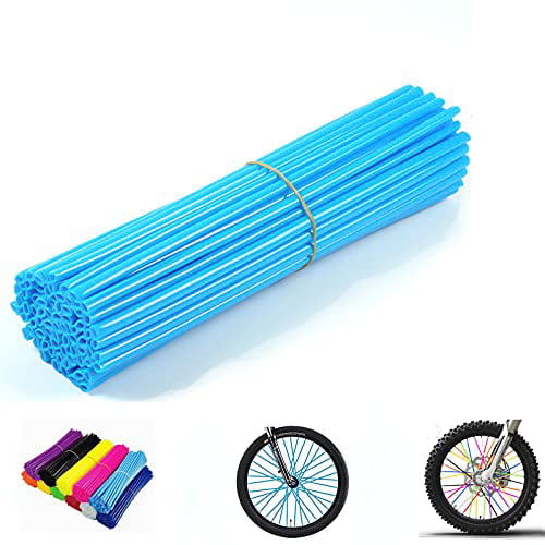 Bicycle Motorcycle PPXIONG Spoke Skins Spoke Covers: 8-21 inch Rims Protector & Decoration for Dirt Bike Bike 72Pcs Wheelchair 
