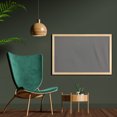 thumbnail image 2 of Abstract Wall Art with Frame, Simple Pattern of Vertically Continuing Zigzag Stripes Classical Feels, Printed Fabric Poster for Bathroom Living Room, 35" x 23", Eggshell Charcoal Grey, by Ambesonne, 2 of 2