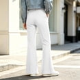 thumbnail image 6 of BXJX Girls Flare Pants, Side Pockets Fall Fashion Zip-Button Kids Casual Trousers White Size 5-6 T, 6 of 6