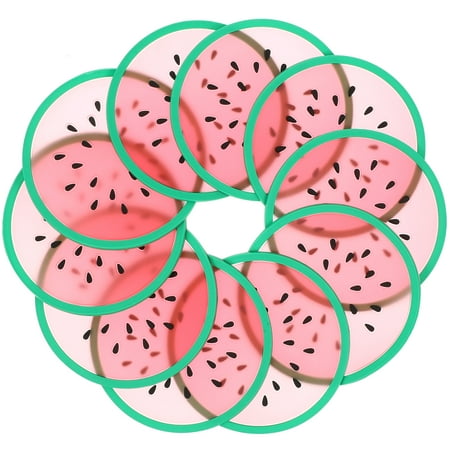 

10pcs Colorful Fruit Coasters Non-slip Coasters Heat Resistant Cup Mats