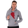 thumbnail image 3 of Other Half Heart Cute Matching Set Unisex Plus Fleece Graphic Hoodie Brisco Brands 2X, 3 of 5