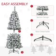 thumbnail image 4 of Segmart 7.5ft Slim Snow Flocked Christmas Tree Pre-Lit with 350 Warm White LED Lights, 641 Tips Artificial Douglas Fir for Small Spaces, Easy Assembly, 4 of 10