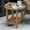 Teak, variant on ZEKOO Round Plastic Adirondack Tables Outdoor Side Table Teak
