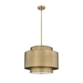thumbnail image 3 of Z-Lite 739P24 Harlech 3 Light 25" Wide Drum Chandelier - Bronze / Rubbed Brass, 3 of 7
