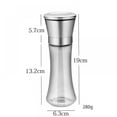 thumbnail image 2 of Juego de molinillo de sal y pimienta de acero inoxidable, cuerpo de vidrio transparente con rotor de cerámica, portátil para viajes, diseño elegante para cualquier decoración de cocina (2 piezas), 2 of 6