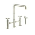 thumbnail image 2 of Avallon Pro Widespread Kitchen Faucet with Side Sprayer in Brushed Nickel, 2 of 12