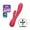 Red, variant on Satisfyer Mono Flex Rabbit Vibrator with App Control - G-Spot and Clitoris Stimulation - Compatible with Satisfyer App, Waterproof, Rechargeable (Mauve)