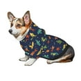 thumbnail image 6 of Goofa Shells and Seaweed Pattern Small Dog Sweater Hoodies Pet Grey Hooded Soft Fleece Sweatshirts with Pocket Fall Winter Puppy Cat Sweaters Warm Clothes-Medium, 6 of 8