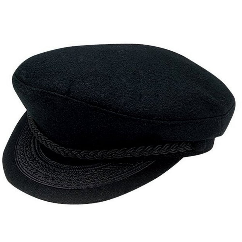 Greek Fisherman Adult Hat Black Braided Costume Sailor Fishing Captain