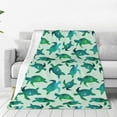 thumbnail image 4 of Salouo Green Sea Turtle Print Bed Blankets,Flannel Blanket Comfortable Air Conditioning Blanket Lightweight Blanket for Sofa Bed Travel & Couch -50"x40", 4 of 8