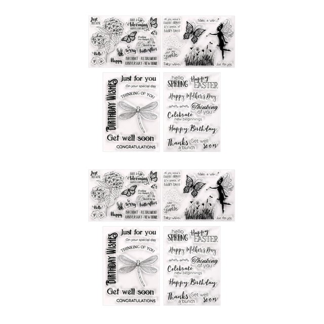 Maoww 4 Pieces/Set Portable Reusable Embossing Stencil DIY Template Handicraft Show as Picture 2Set
