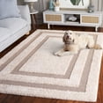 thumbnail image 3 of SAFAVIEH Florida Mason Bordered Shag Area Rug, Beige/Dark Beige, 8' x 10', 3 of 11