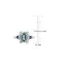 thumbnail image 3 of 3.15 Carat (Ctw) Aquamarine and Blue Sapphire Ring in 14K White Gold for Women, 3 of 7