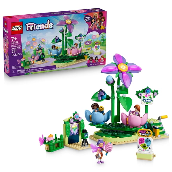 LEGO Friends Spinning Flower & Fairy Teacup Ride - Building Toy for Girls & Boys, Ages 7  - Toy Figures & Playset for Kids - Includes 3 Minidolls - Gift for Birthdays - 42702