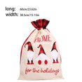 thumbnail image 3 of Matsuzay Saco con cordón de Navidad Cartas impresas Regalos Dulces Calcetín Exquisito Bosque Hombre Encaje Goodie Bag Decoración de gran Kits de decoración para fiestas Beige, 3 of 6