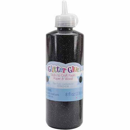 Glitter Glue 8 Ounces-Black