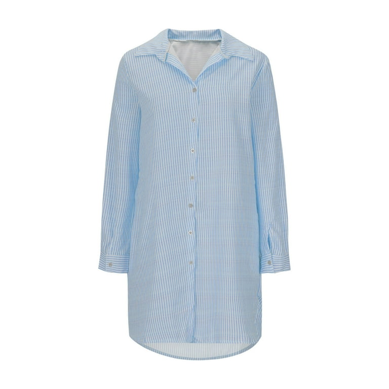 blue and white button down dress Striped Button Down Wrap Mini Dress – Marcella'sFashionBoutique main image 0
