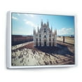 thumbnail image 2 of Designart "Cathedral Duomo Italy Milan painting" Italy Floater Framed Canvas Wall Art, 2 of 7