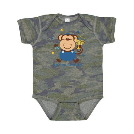 

Inktastic Monkey Boy 1st Hanukkah Gift Baby Boy Bodysuit
