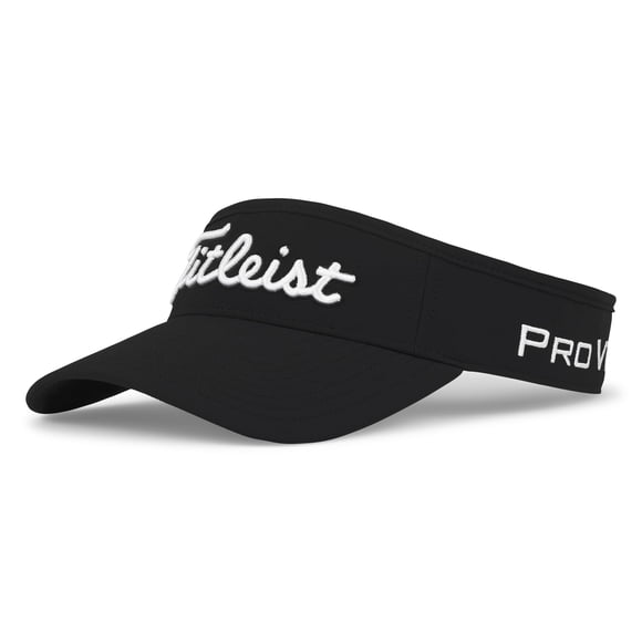 Visera Titleist Tour Performance Negra/Blanca, Protección Solar UPF 50+