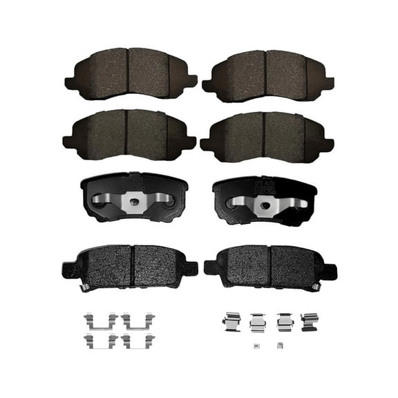 Set of 8 Front-Rear Ceramic Brake Pad Kit For 2007-2013 Jeep Compass