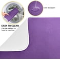 thumbnail image 2 of Purple Solid Color Dish Drying Mat Absorbent Reversible Dish Drainer Pad Tableware Mat for Kitchen Countertop Home Decoration, 16 x 18 Inch, 2 of 7