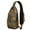 Camel-11, variant on Tiger Print Sling Backpack, Lightweight Crossbody Daypack with Roaring Bengal Face Art, Tribal Jungle Stripes Design, Anti-theft Travel Bag for Wild Lover, Students, City Walk, Gym Use
